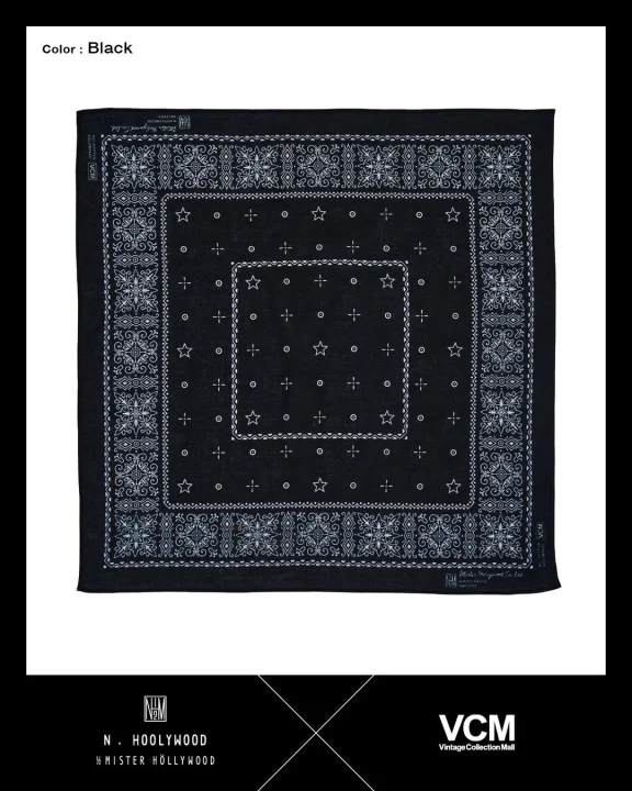 N.HOOLYWOOD × VCMコラボバンダナ(ブラック)