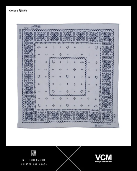 N.HOOLYWOOD × VCMコラボバンダナ(グレー)