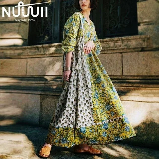 ドビー織り ロングワンピース