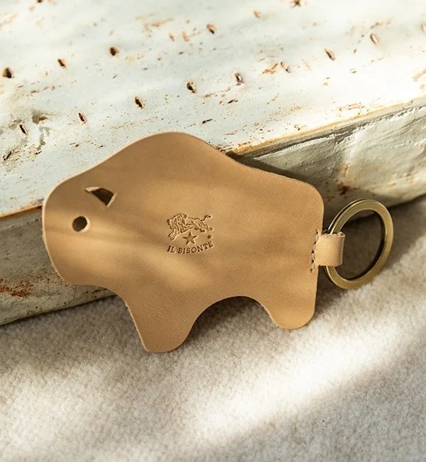 キーホルダー、レザー、革製品、イルビゾンテ、バッファロー