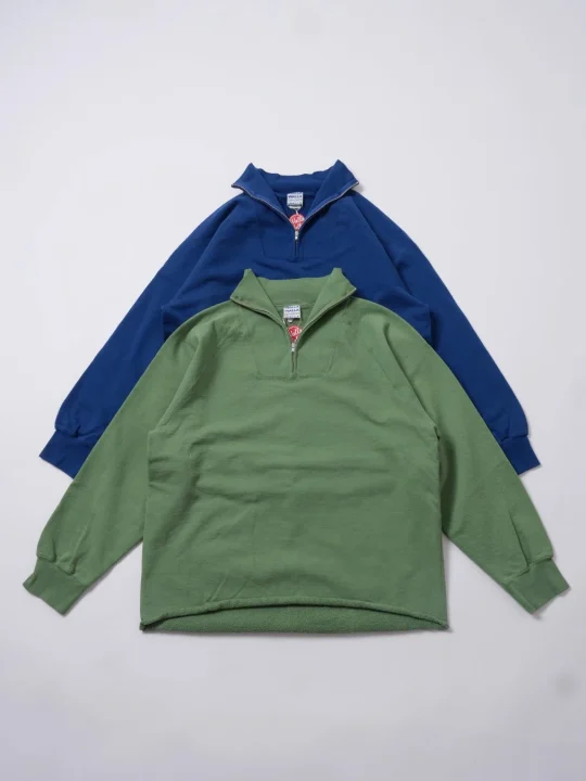 ハーフジッププルオーバー