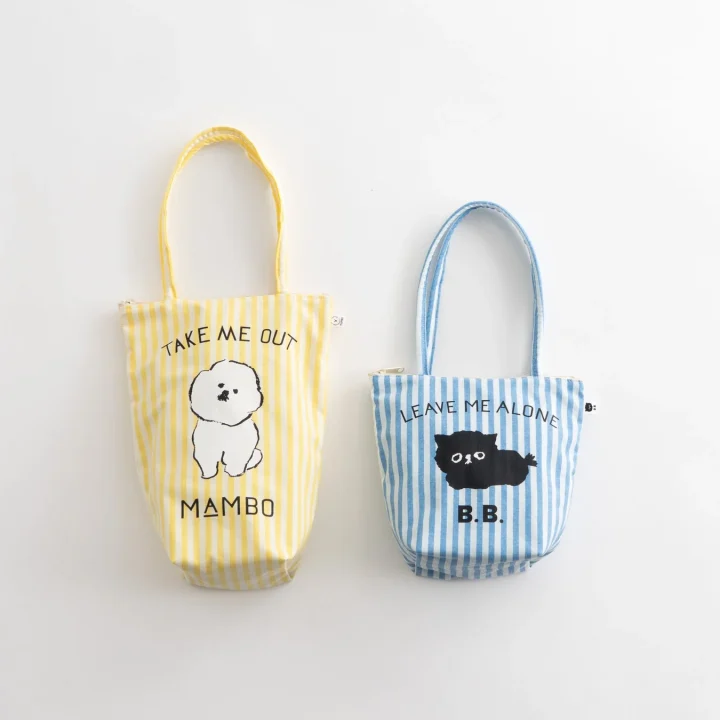 MAMBOとB.B.のファスナー付ミニトート