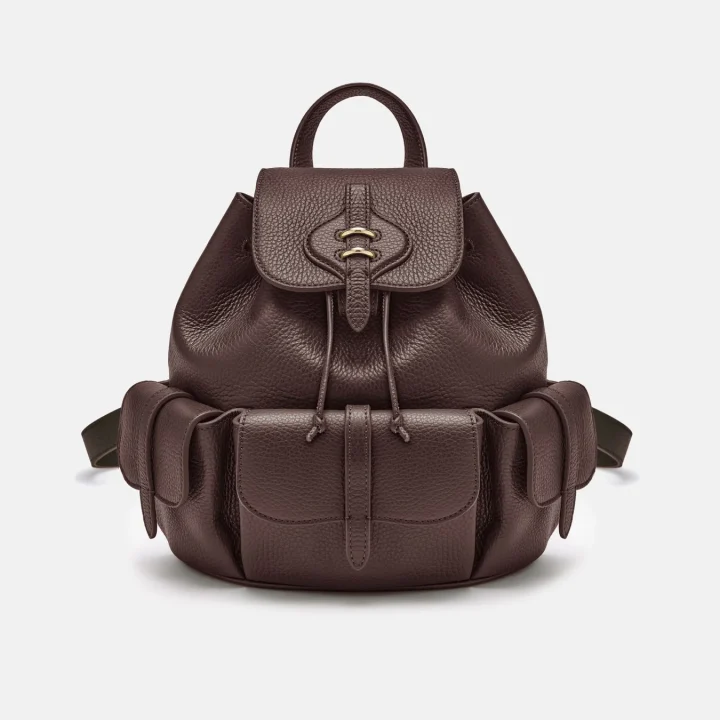 ブラウンレザーバックパック