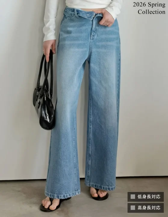 ウエストデザインデニム