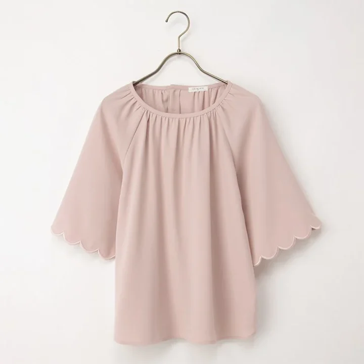 スカラップ刺繍ブラウス LEPSIM