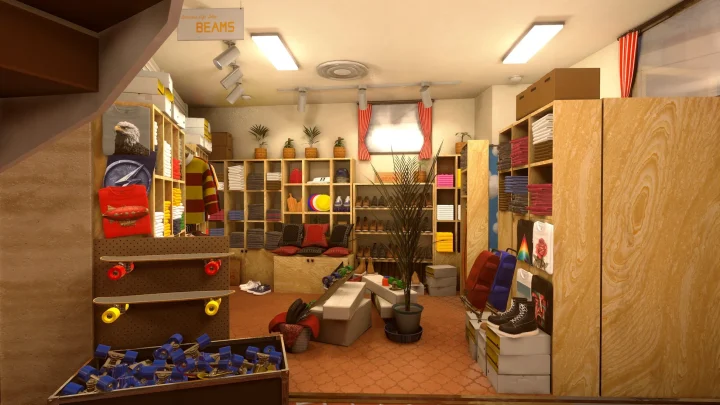 American Life Shop BEAMSの店内を再現したVRイメージ