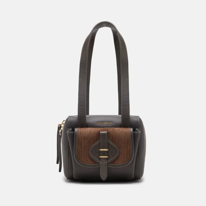 グレーレザーハンドバッグ