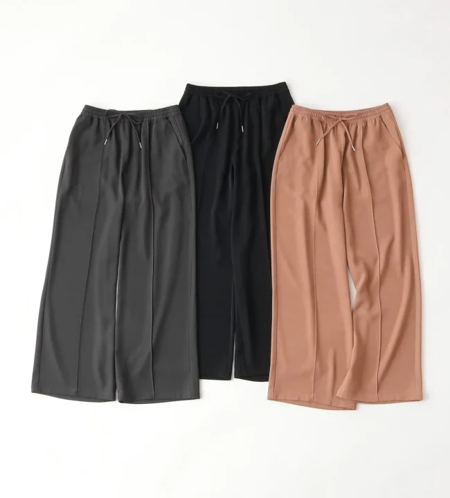 さらさらぷるんイージーワイドパンツのカラーバリエーション