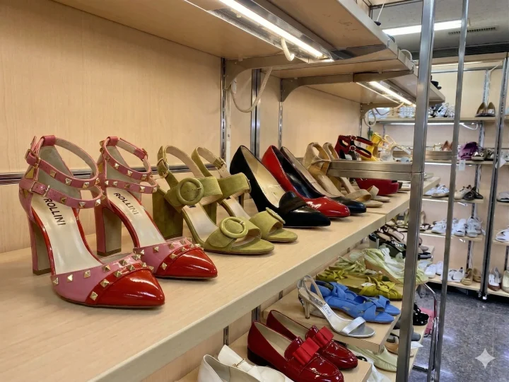 レディースシューズの棚