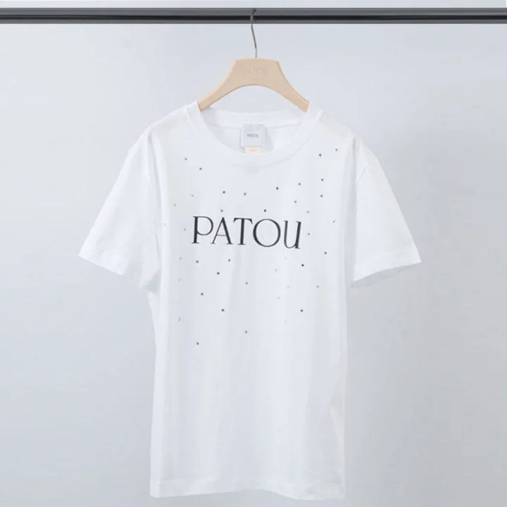 Rhinestone T-shirt 白