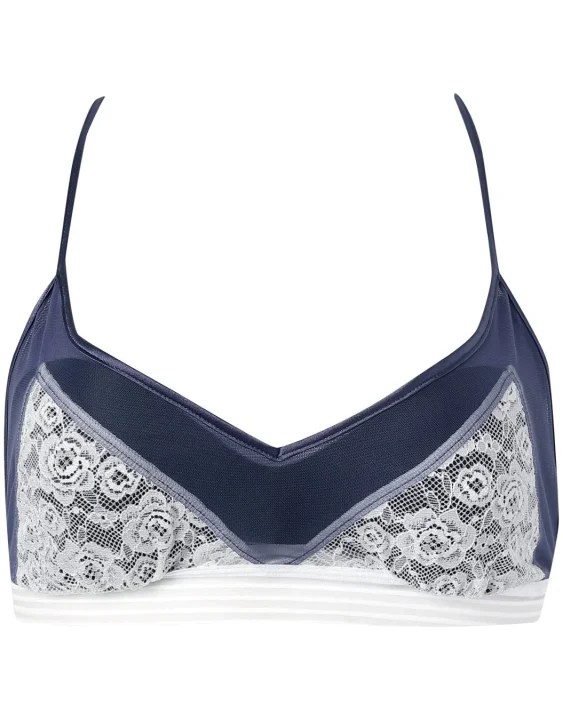 ネイビーのレースブラレット