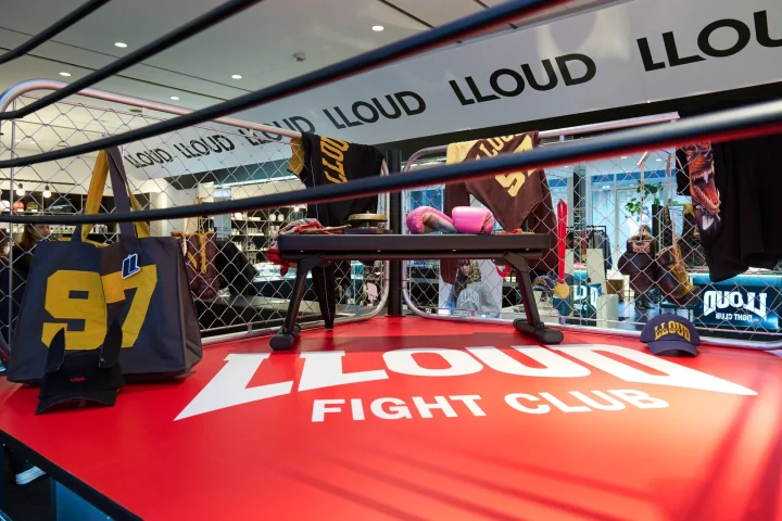 LLOUD FIGHT CLUBのピンクグローブとリング