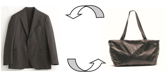 【洋服の青山】買い物バッグにもなる背広「エコバッグジャケット」を発売