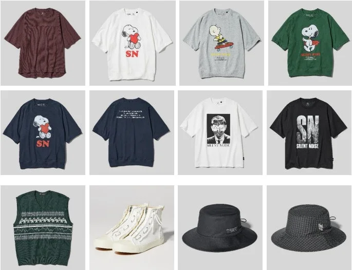 Tシャツ、スヌーピー、スニーカー、バケットハットなど