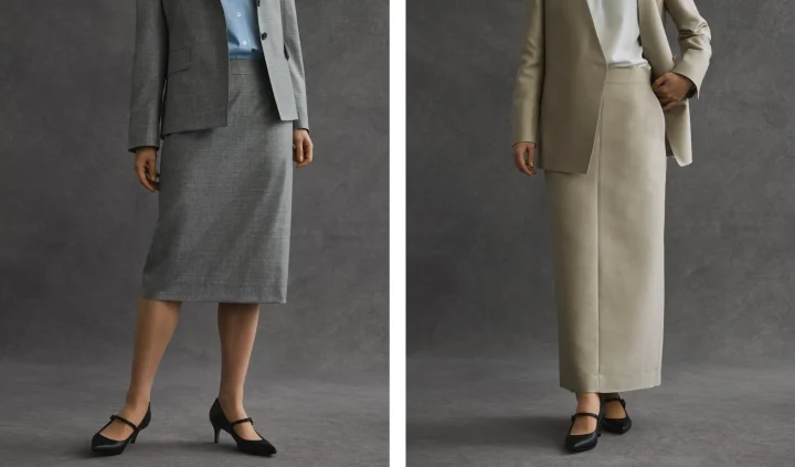 KASHIYAMA PREMIUM WOMENのスカートスタイルを着用した女性モデル