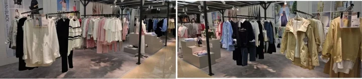 N+ 展示会での商品ディスプレイ