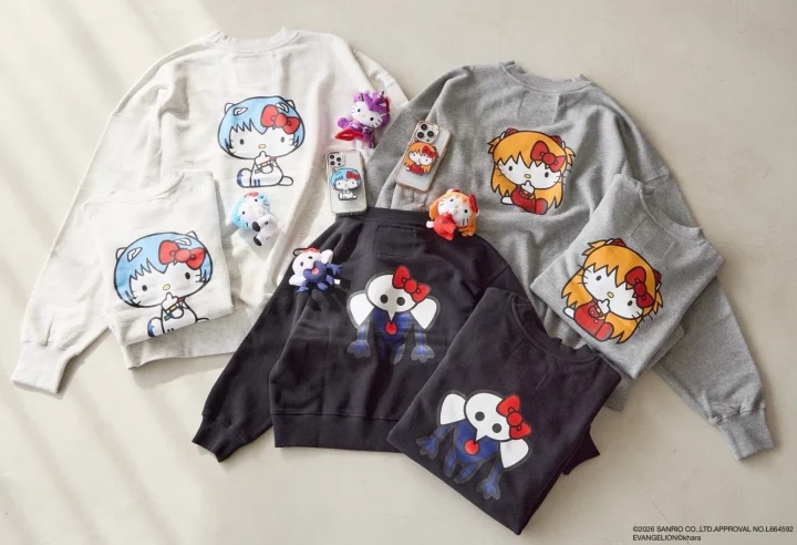 ハローキティとエヴァンゲリオンのコラボレーション商品