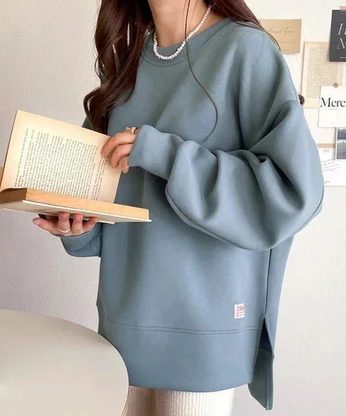 刺繍 スリット トレーナー