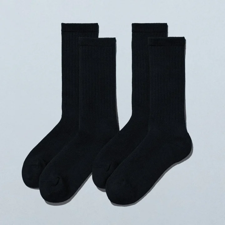 パイルソックス2足組（くろ）