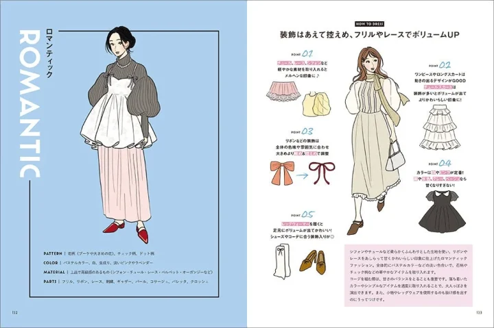 ロマンティックファッションの着こなし術