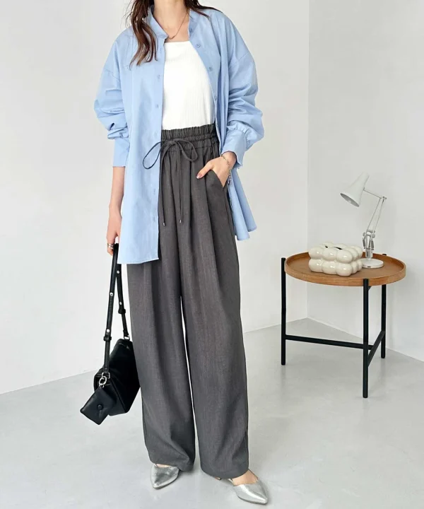 ダブルタックワイドパンツ