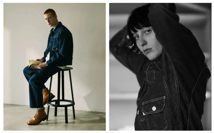 Selvedge Denim Jacket Type-1 & Selvedge Denim Baggy Jeans