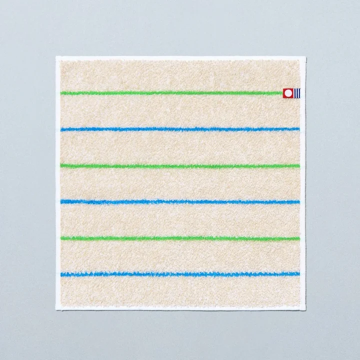 今治タオルハンカチ オートミール・コンビニストライプ