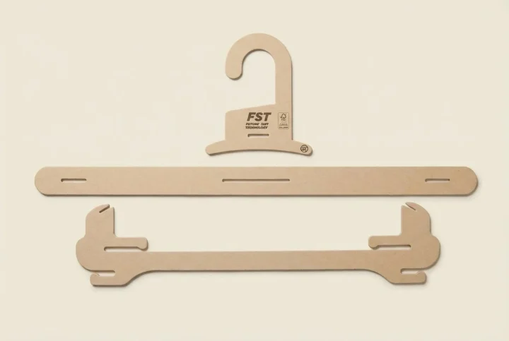 組み立て前の紙製ハンガー部品