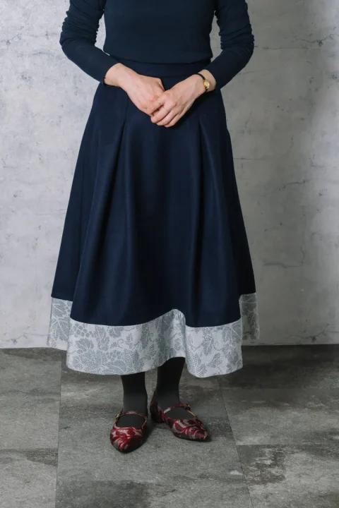 wool long skirt