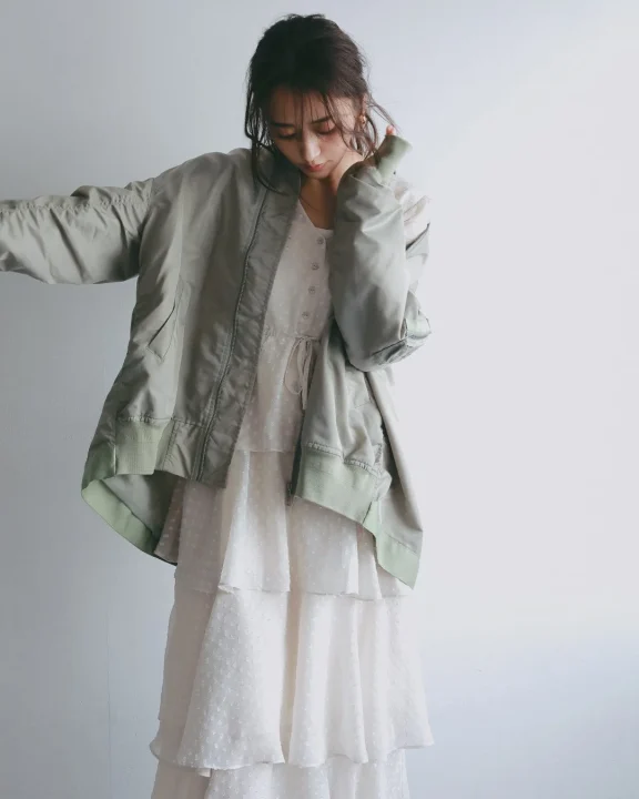 ロングシルエット MA-1ブルゾン