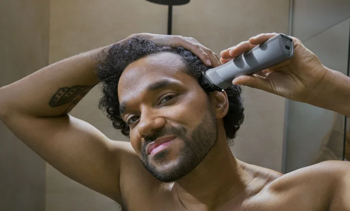 ヘアカットの様子