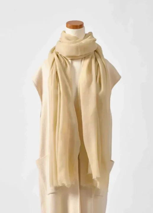 SHOKAY森染ショール（白樺イエロー）