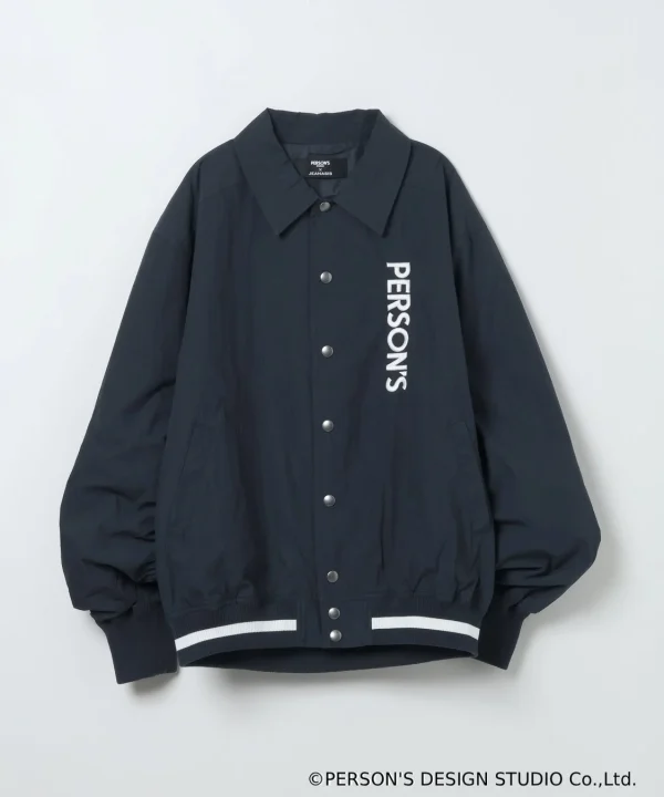 ネイビーのアソートガラブルゾン