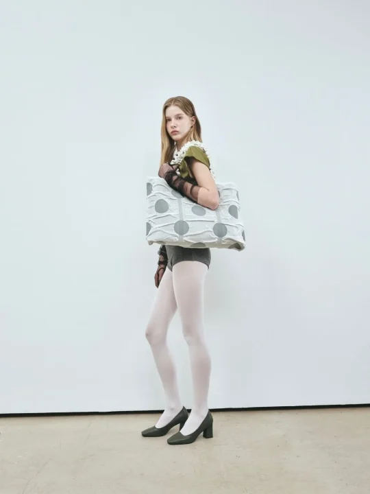 ポルカドットショッパーバッグ