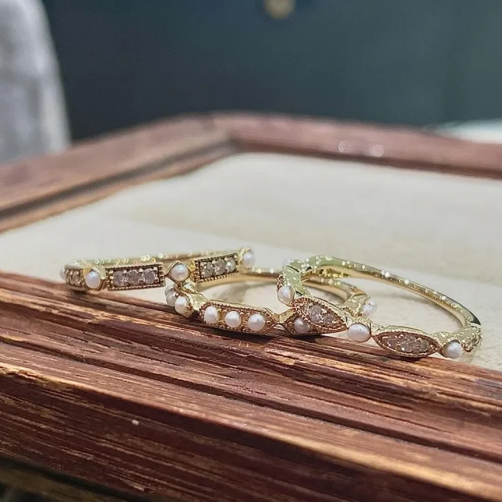 パールとダイヤのリング