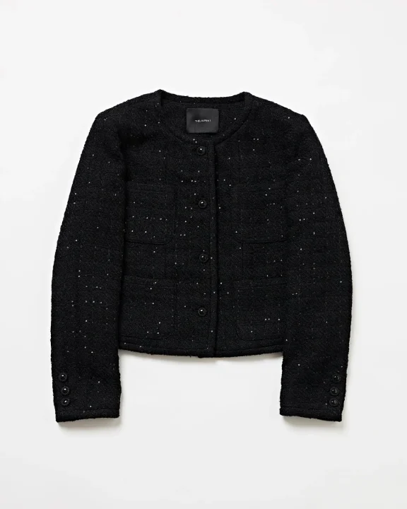 黒のツイードジャケット