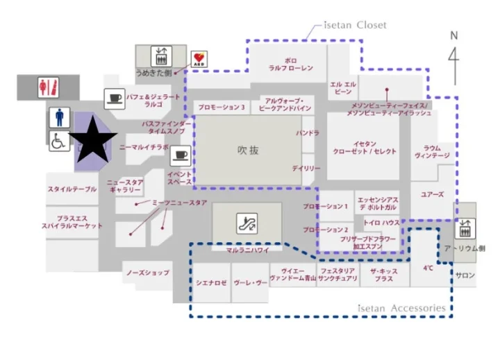 伊勢丹のフロアマップ