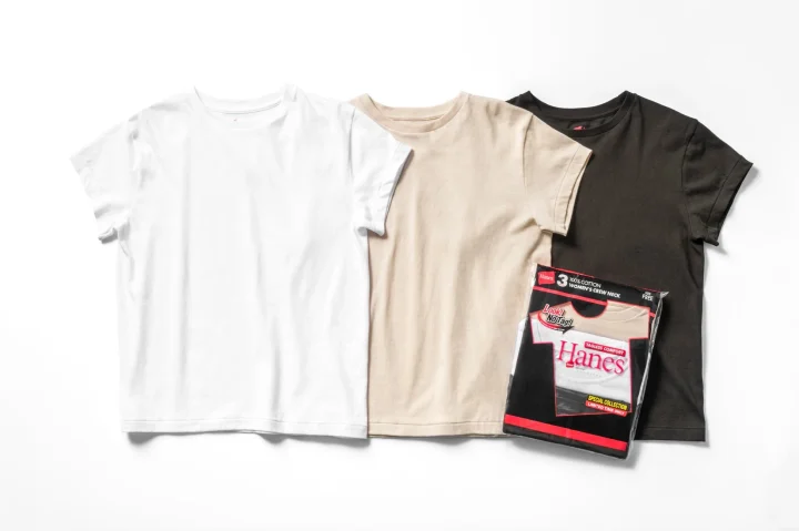 Hanes 3PクルーネックTシャツ アソート