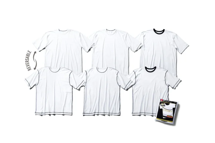 REVERSABLE Hanes White L