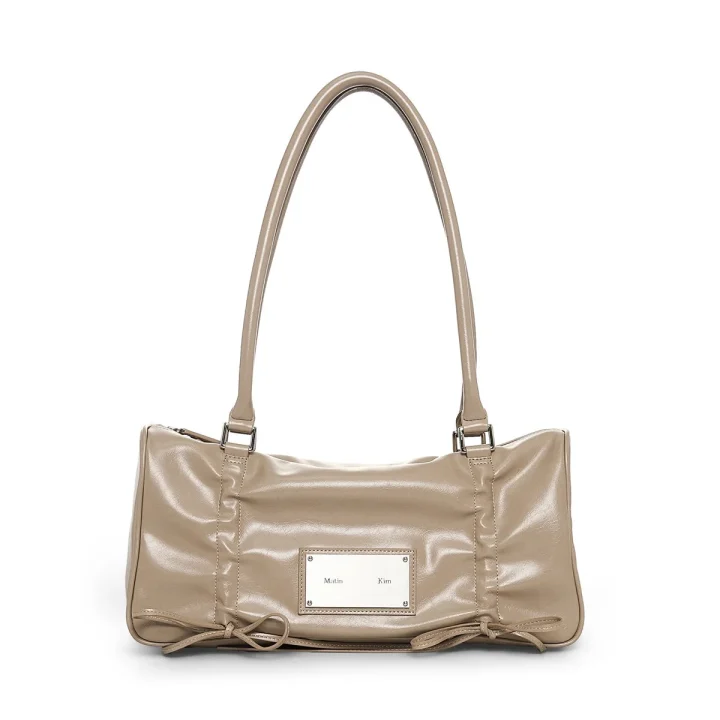 HALF SHIRRING RIBBON SQUARE BAG