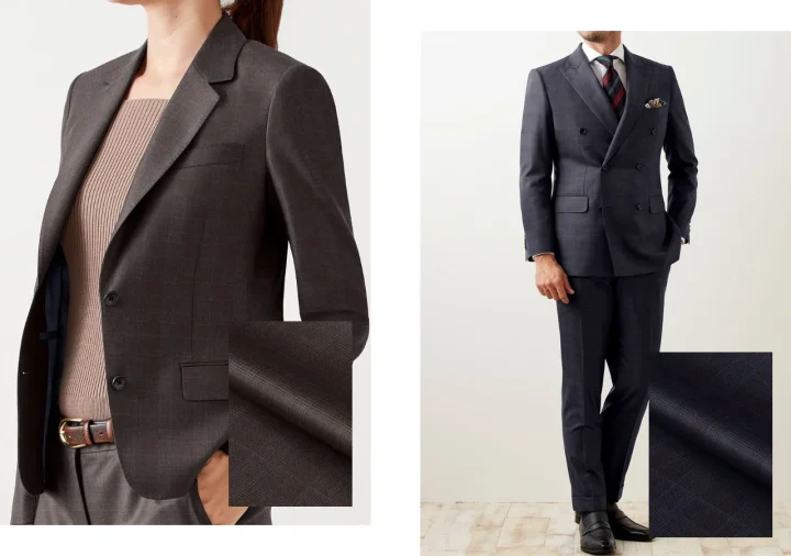 異なるモデルがスーツを着用している画像