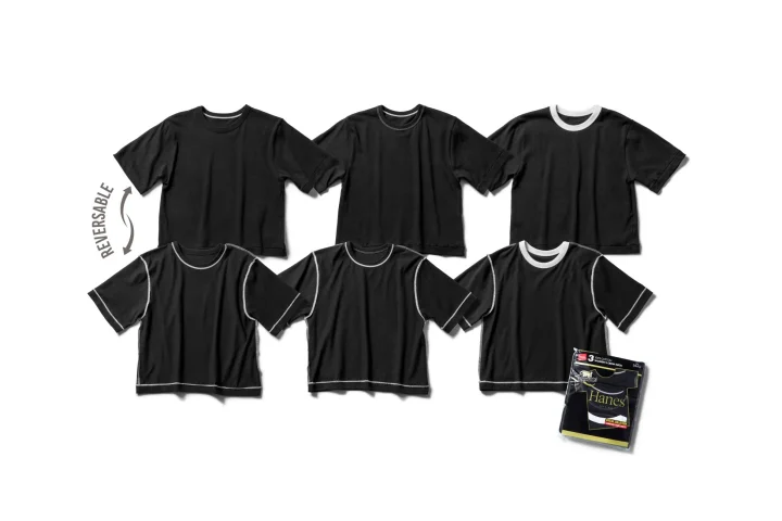 REVERSABLE Hanes Black S