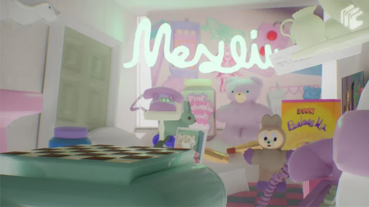 パステルカラーの可愛らしい部屋