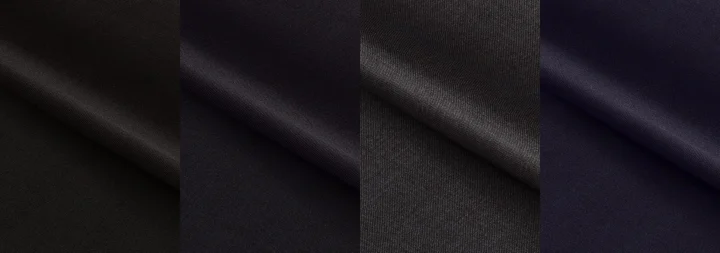 濃い色の生地見本4種類