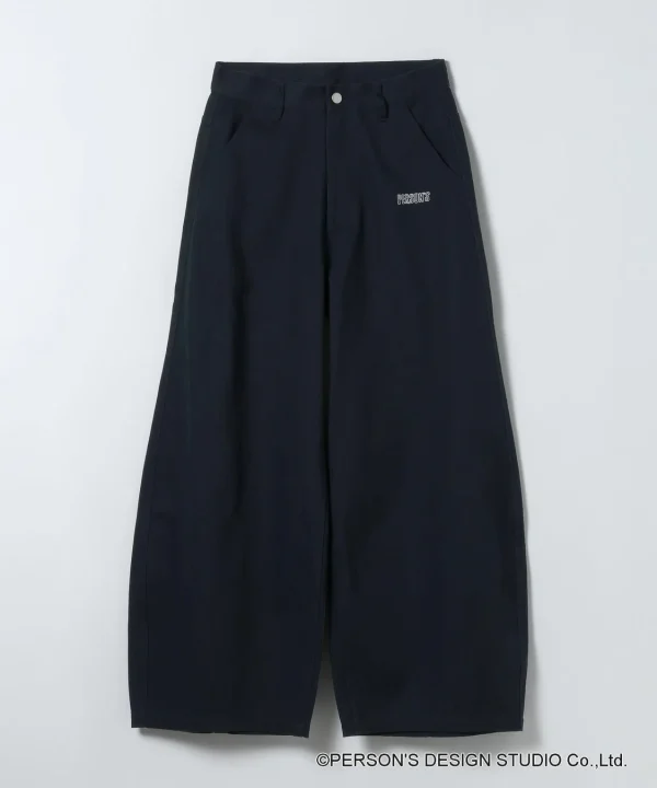 ネイビーのアソートガラツイルパンツ