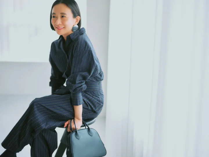 コットンポプリンストライプ シャツ