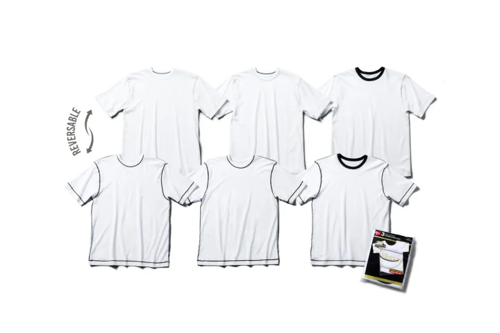 REVERSABLE Hanes White M