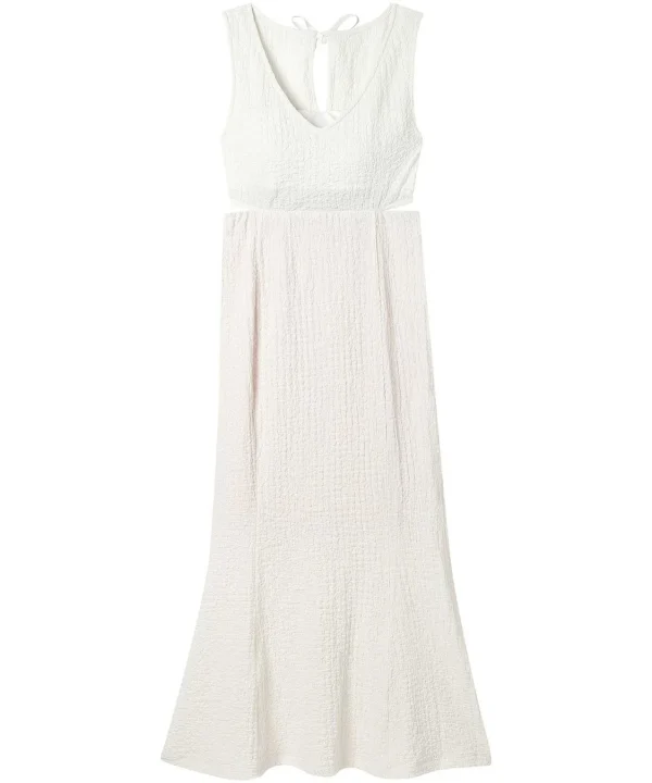 MERCURYDUO カップ付きサイドカットアウトマーメイドワンピース アイボリー