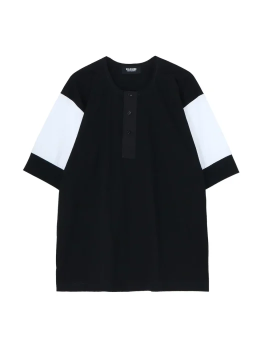 WILDSIDE × Lee Kung Man ヘンリーネックTシャツ
