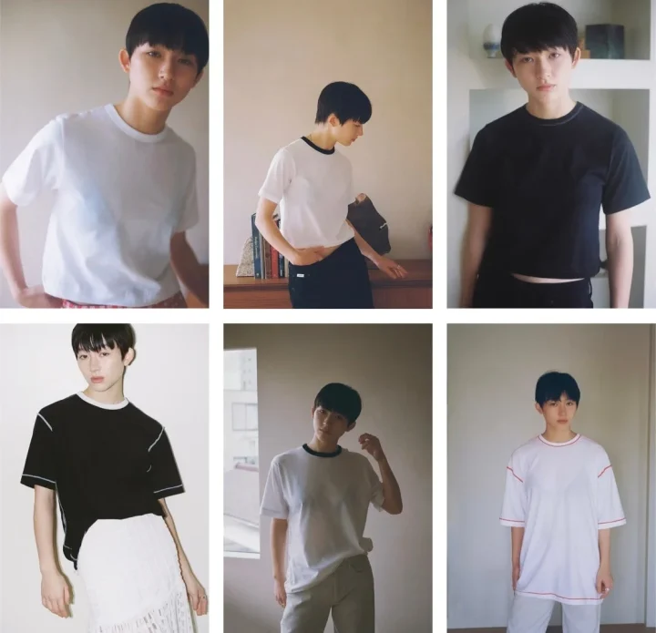 3PリバーシブルクルーネックTシャツ by THE DODO JEAN